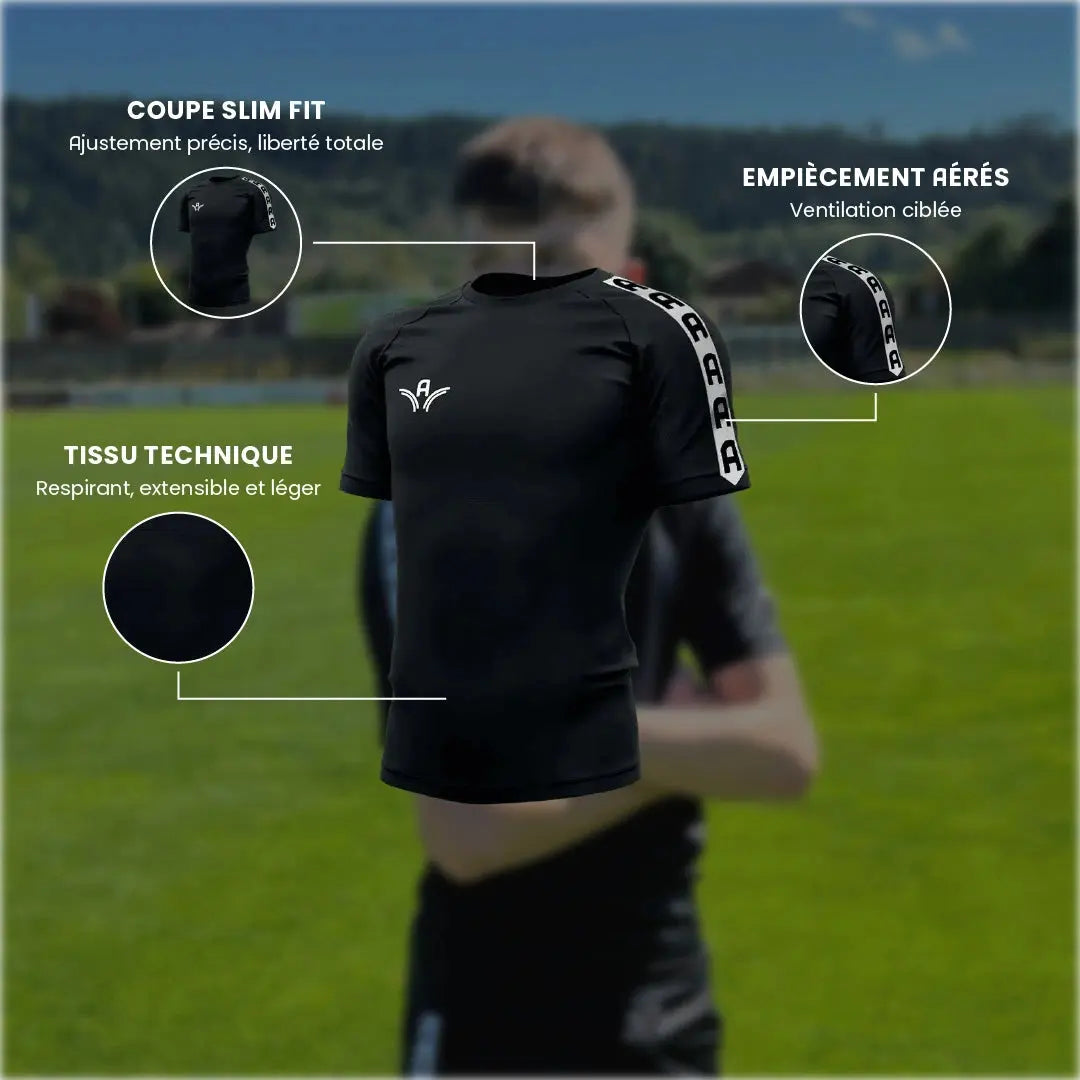 Maillot d'entraînement Aways Performer noir - détails et caractéristiques