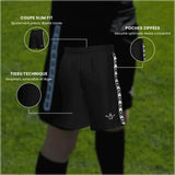Short d'entraînement Aways Performer noir - détails et caractéristiques