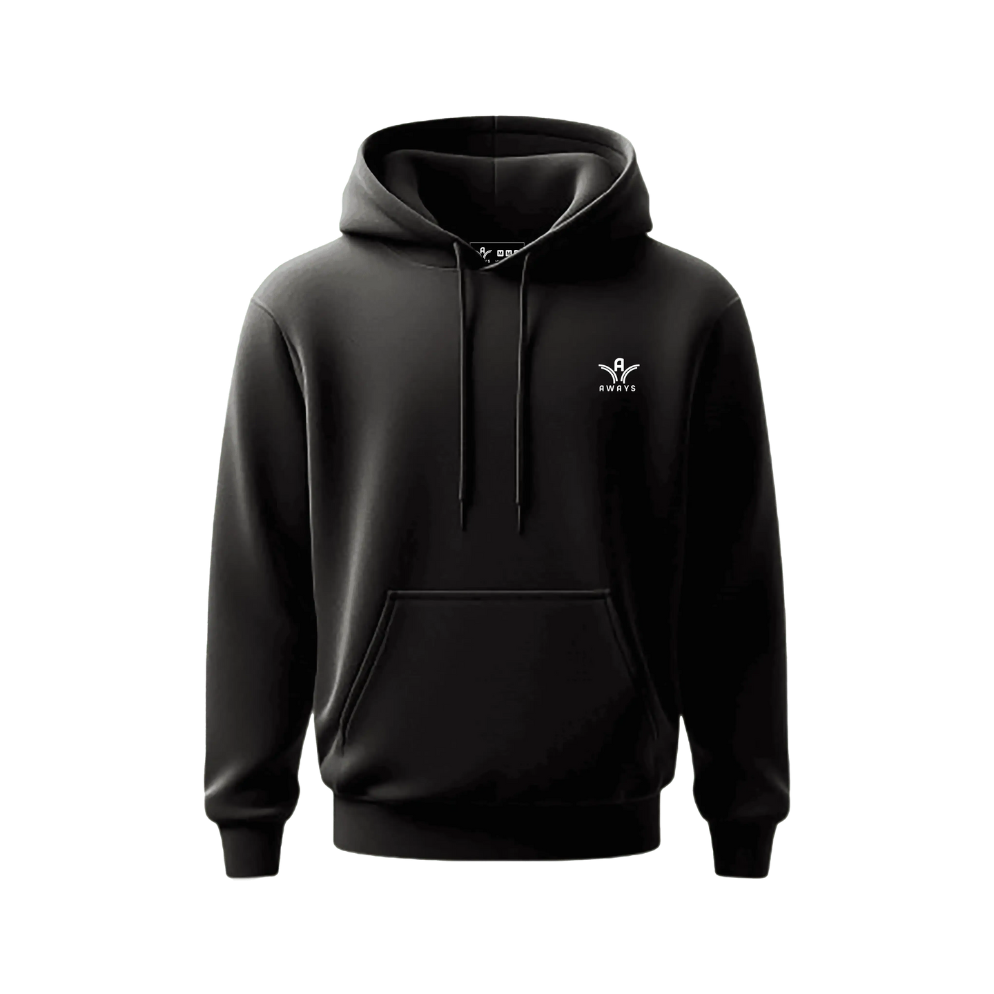 Sweat à capuche Aways Everest noir – vue de face