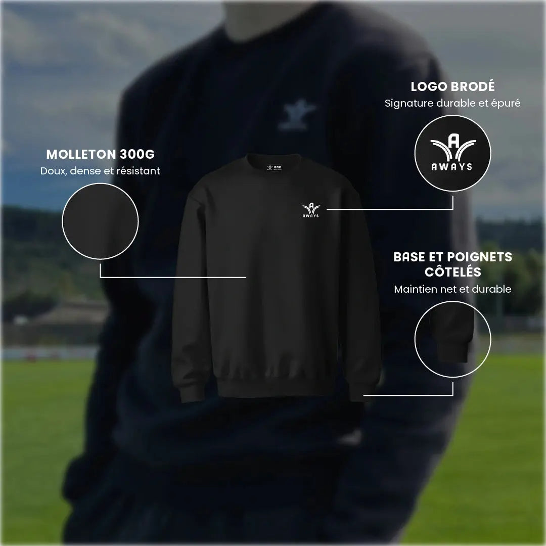 Sweat col rond Aways Everest noir – détails et caractéristiques
