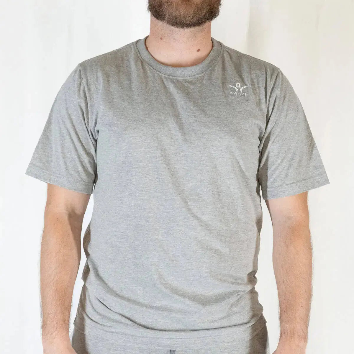T-shirt Aways Everest gris porté  – vue de face